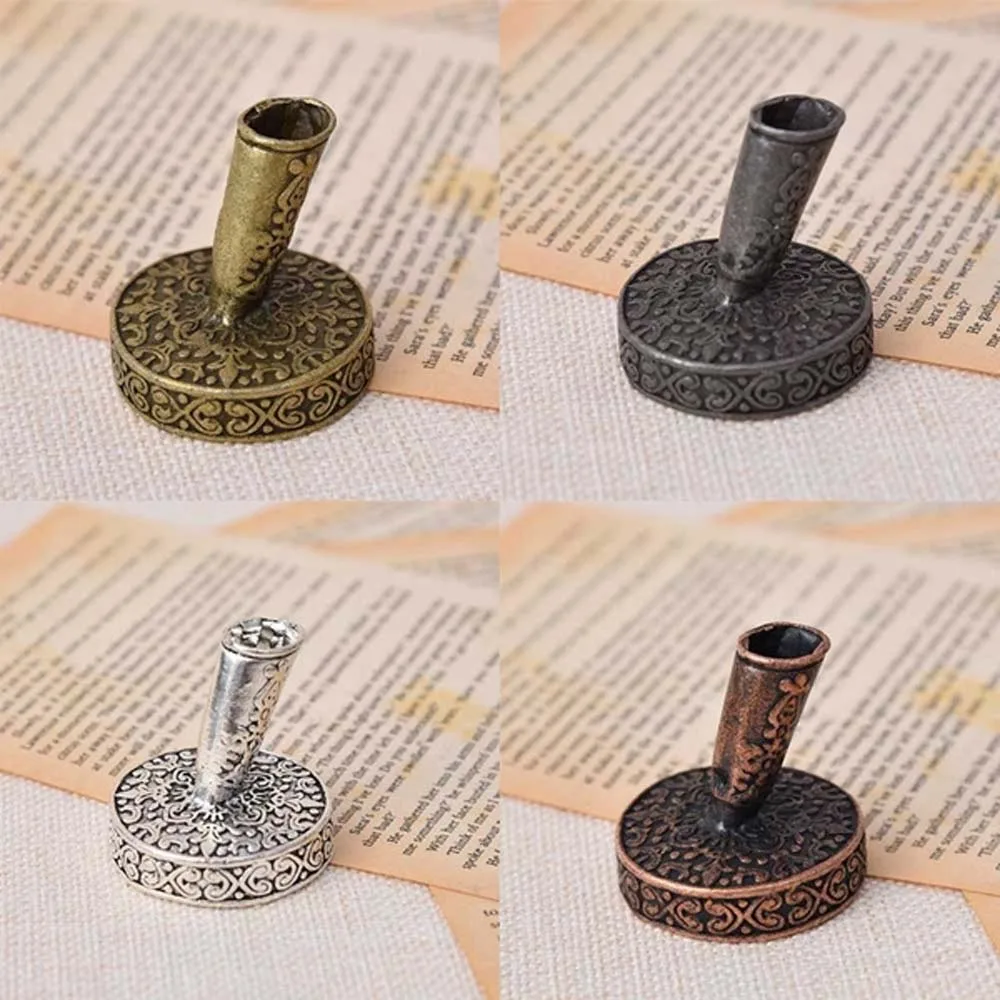 خمر جولة الفولاذ المقاوم للصدأ منظم مكتب اللوازم المدرسية حامل نافورة ريشة القلم حامل القلم المنظم حامل قلم مستدير #4