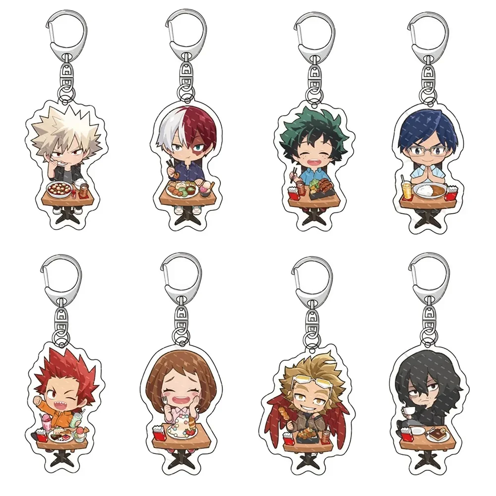 

Fashion Anime My Hero School Keychain Cartoon Character Midoriya Lzuku Deku OCHACO Acrylic Key Chain Fans Collection Jewlry Gift