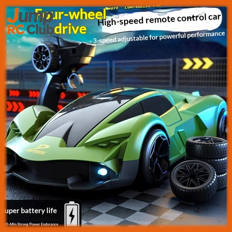 

Rc 4wd High Speed Drift Racing Remote Control Car Rechargeable Led Light Electric Toy Vehicle Gift For Boys Kids Drifting Model