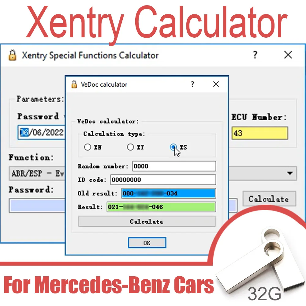 2022 Hot Keygen Xentry Special Functions Calculator & FDOK VeDoc Calculator 2018 English version car software for M ercedes-Benz