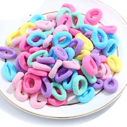 100 Pcs/Lot Children Cute Candy Pink Solid Elastic Hair Bands Girls Srunchies Rubber Bands Hair Ties Gum Kid Hair Accessories