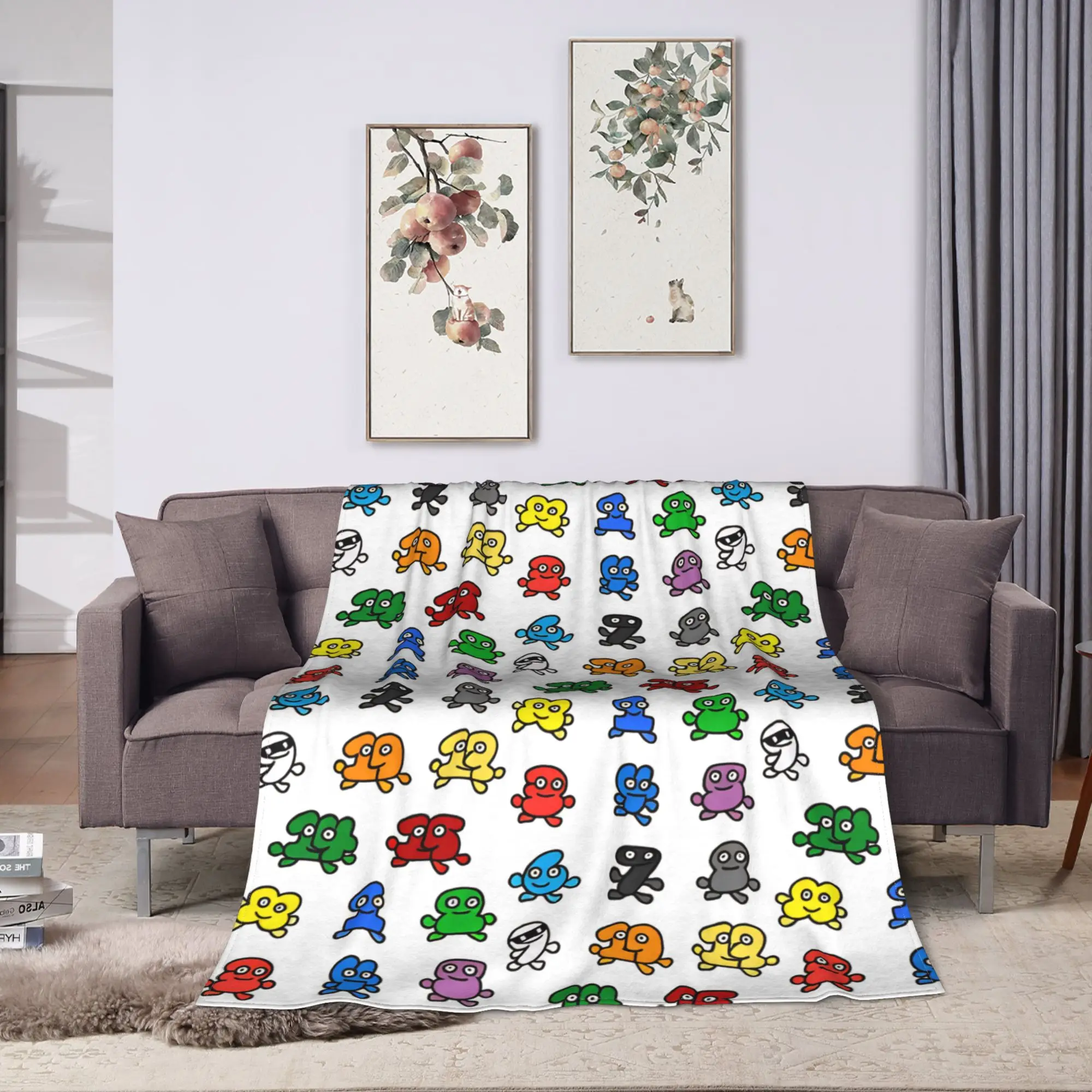 All Algebralien Pack Blankets BFDI Camping Flannel Throw Blanket For Bedroom Super Warm Quality Bedspread Birthday Present