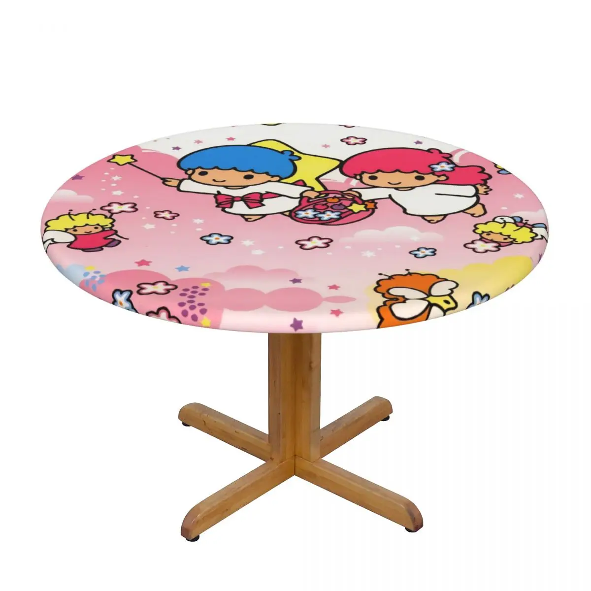 Round Little Twin Stars Sanrio Cartoon Kiki Lala Table Cloth Oilproof Tablecloth 45