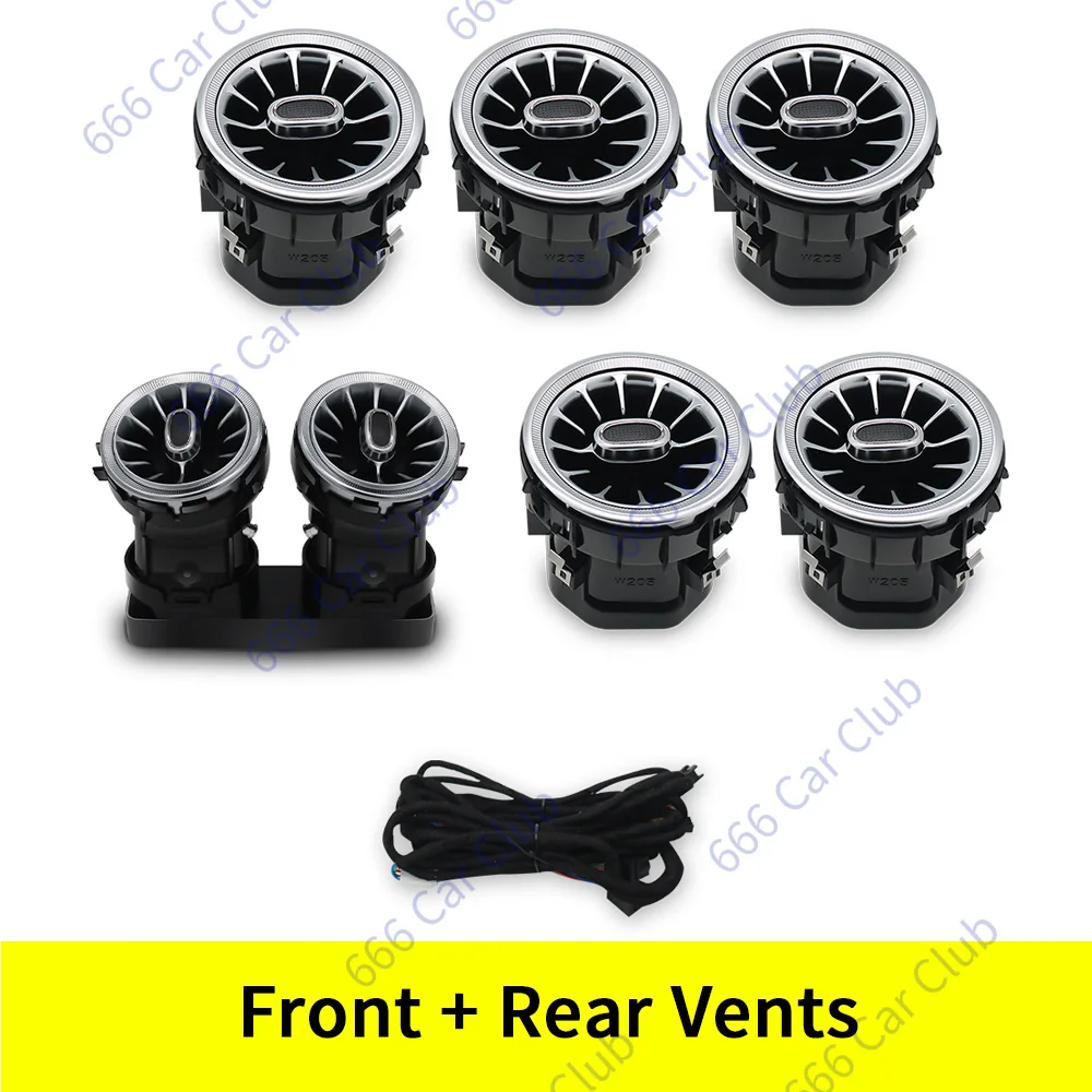 3/12/64 farbe Auto LED Umgebungs Licht Für Mercedes-Benz C GLC Klasse Coupe W205 C43 C63 X253 LED Air Vent Lautsprecher Dekorative Lampe