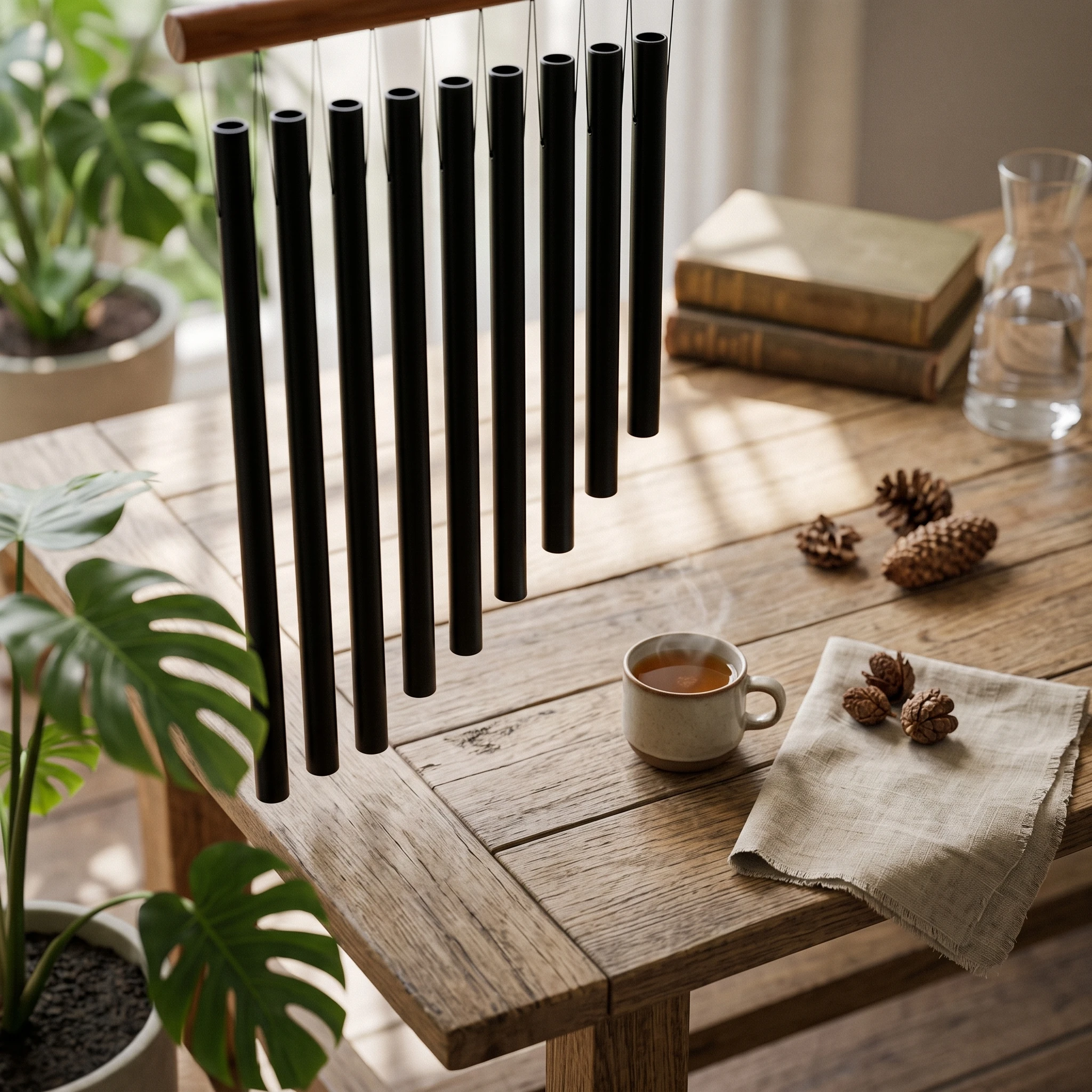 Bar Chime with Mallet Crisp Chime with Mallet Percussion Instrument Relaxing Eco-Friendly for Adults, Relaxation Areas, Homes