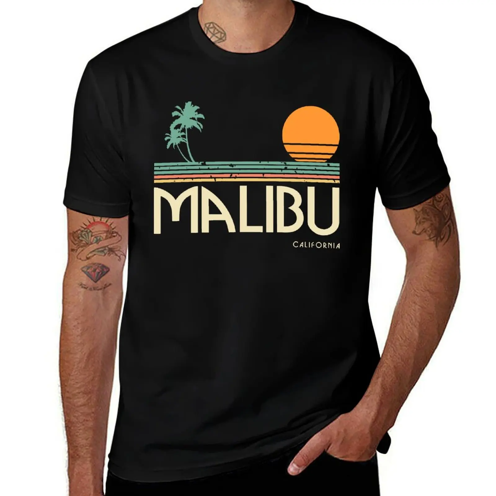 

Vintage Malibu California Surf Beach Surfing T-Shirt T-Shirt summer top basketball graphic tees men graphic t shirts