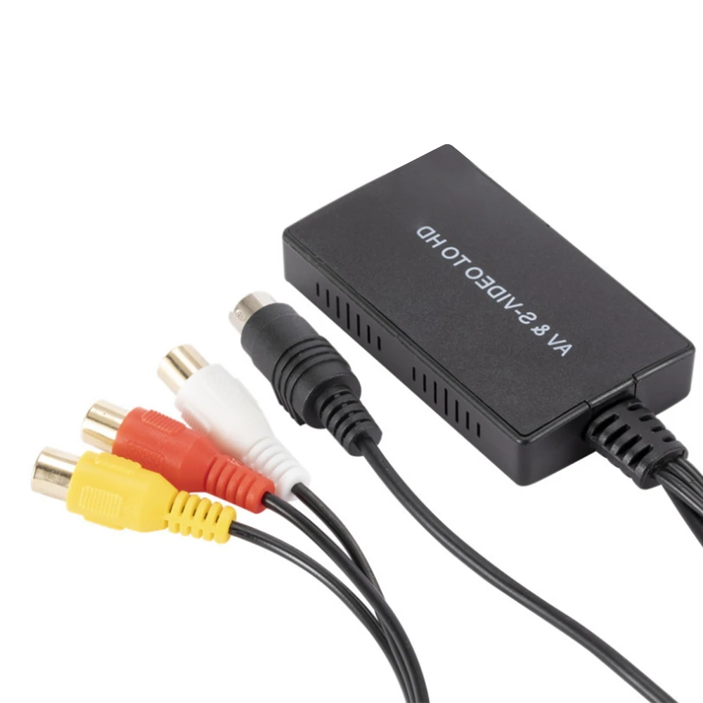 SVideo to HDMI Converter S-Video and 3RCA CVBS Composite to Audio Video Converter Support 1080P 720P