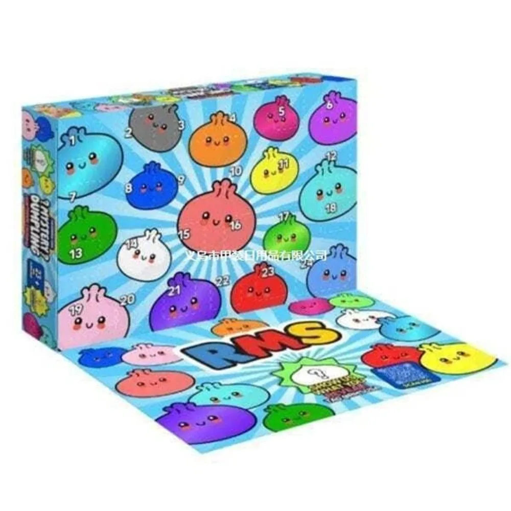 **Squishy Fidget Mystery Dumpling 24 Day Countdown Calendar Sensory Toy For Kids Teens Adults Party Table Decor Christmas Gift