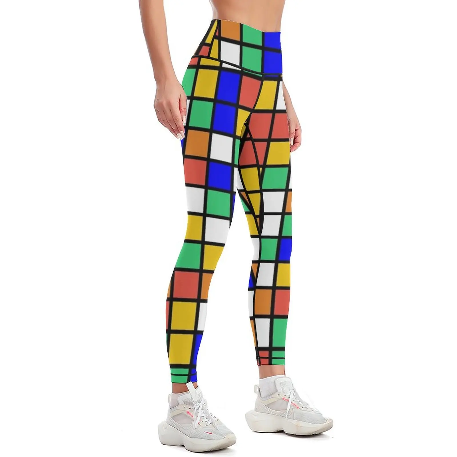 Cubies Background Leggings sporty woman gym Women's gym sporty woman push up sports tennis for Womens Leggings