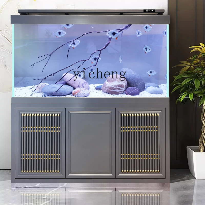 

X8 living room Senlong bottom filter Sen light luxury fish tank living room large household screen