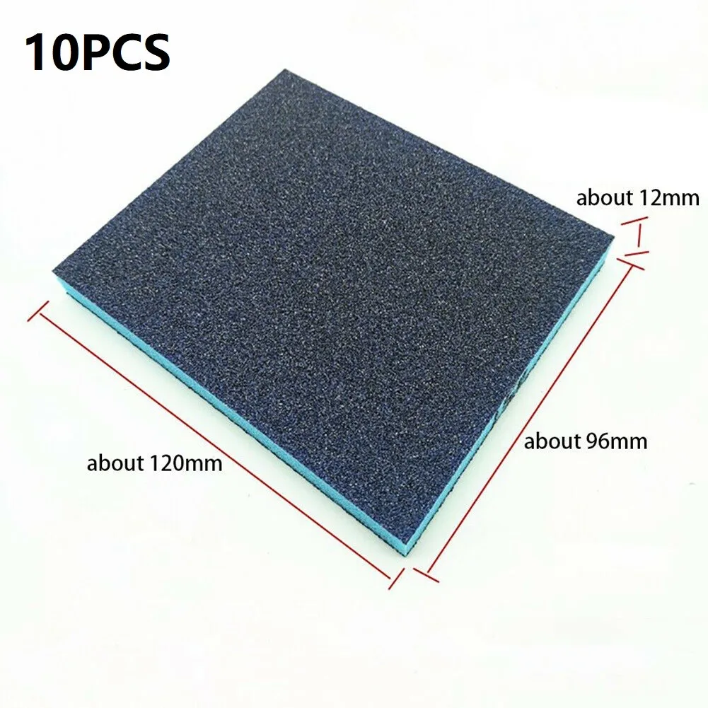 Polishing Block Sanding Sponge Pad Tools 96 X 120 X 11mm Aluminum Oxide Flexible Polishing Block Wet/Dry 10pcs