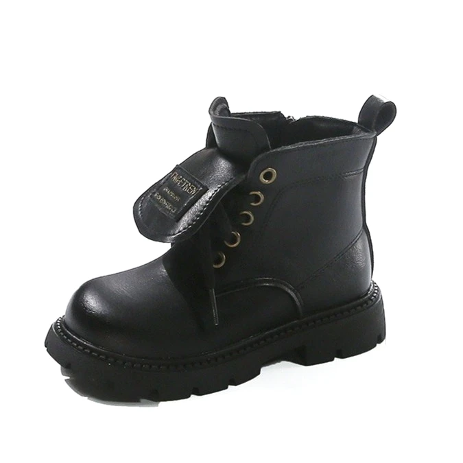 

Autumn Winter Girl Boots Fashion New Outdoor Non-slip Soft Sole Kids Causal Shoe Retro British Style Luxury Girl Shoe Size 26-36