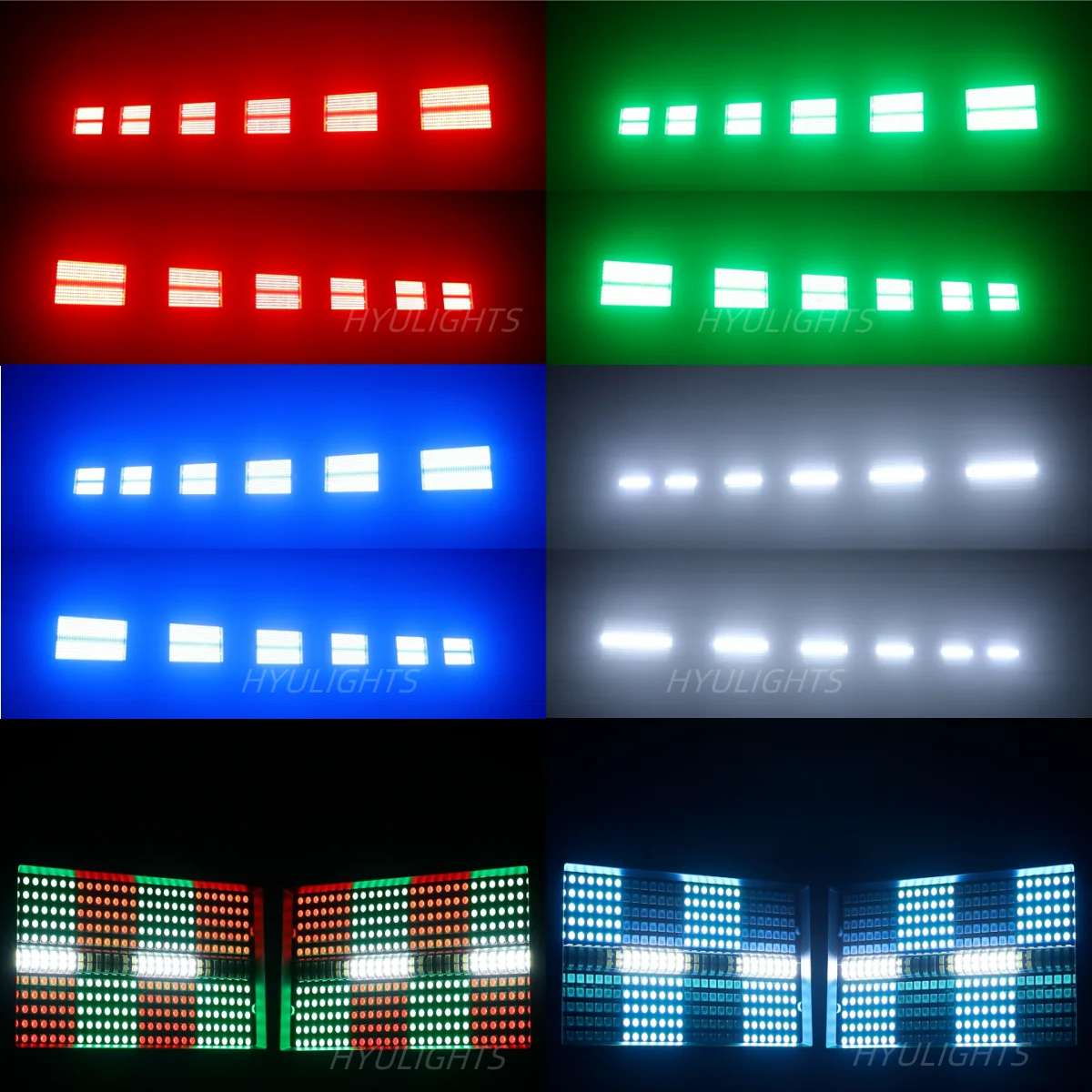 60W Mni LED Strobe RGB 3w1 8 przegródek + biały 8000K 4 części DMX Super jasny Dj Wash Bar Stroboskopowe efekty oświetlenia scenicznego