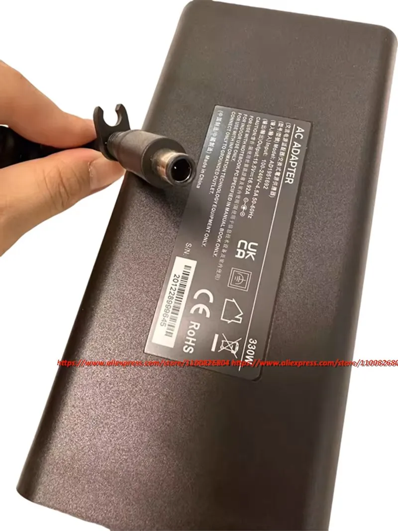 19.5V 16.92A 330W GaN AC Power Adapter Charger For DELL Alienware Laptop HA330PM201 DA330PM201 LA330PM201 LA330PM210
