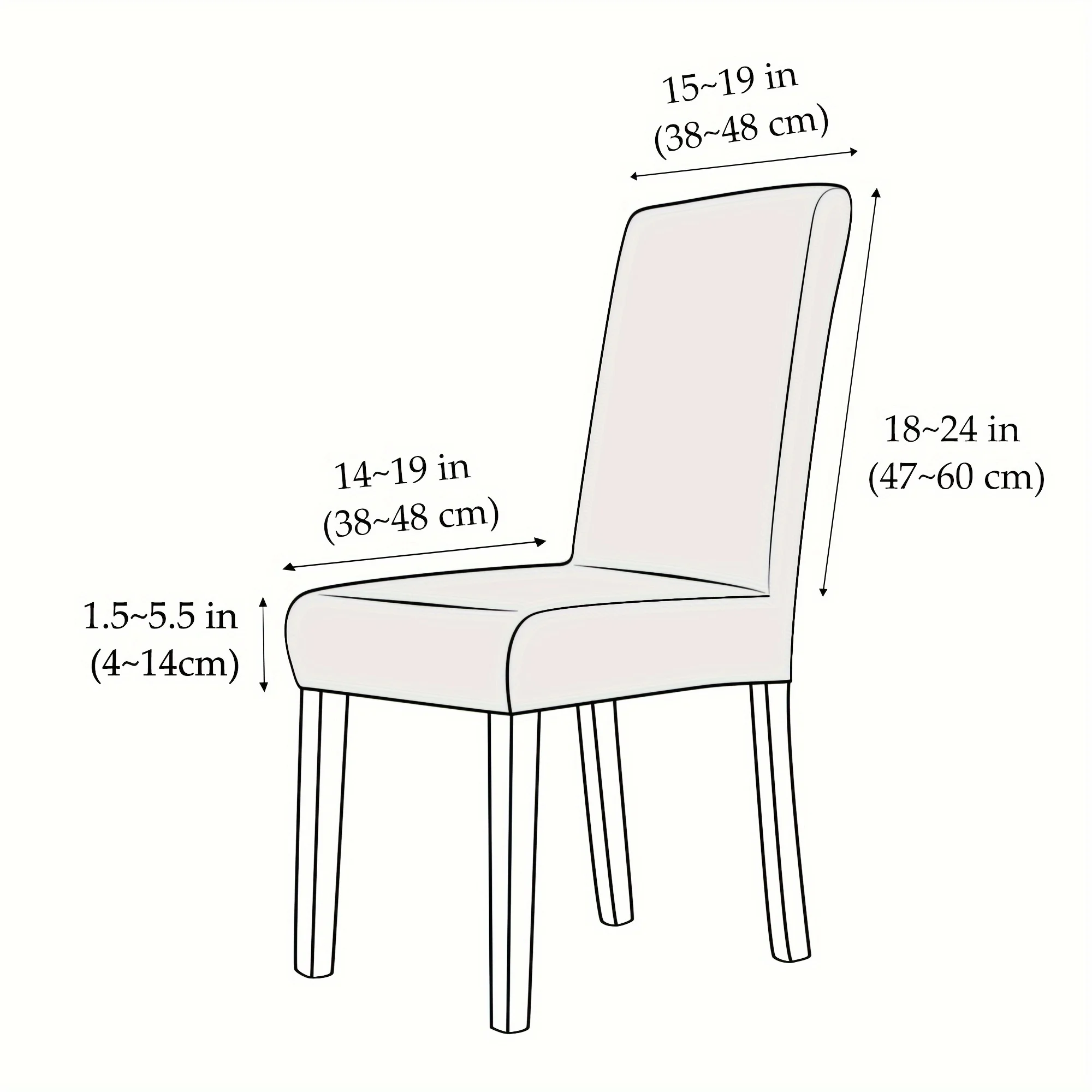 4/6pcs Stretch Chair Covers Compatible for Home & Hotel Use - Elastic Snug Fit Modern Jacquard Durable Soft Cover
