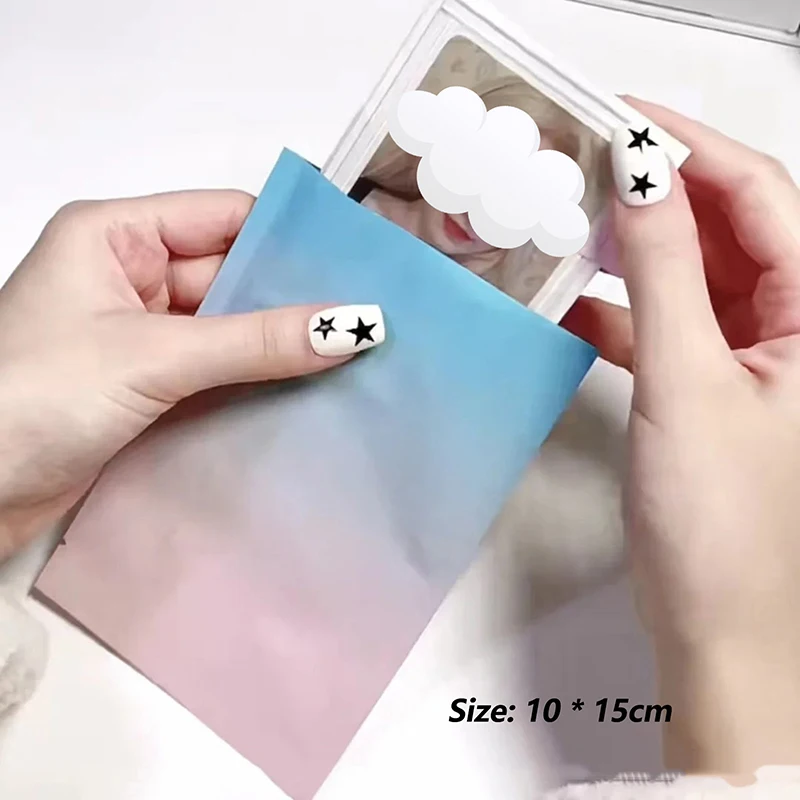 20 PCS Azul Rosa Gradiente Bolso Plano Sacos de Presente Sacos de Embalagem Decorativa Embalagem de Presente Exclusiva