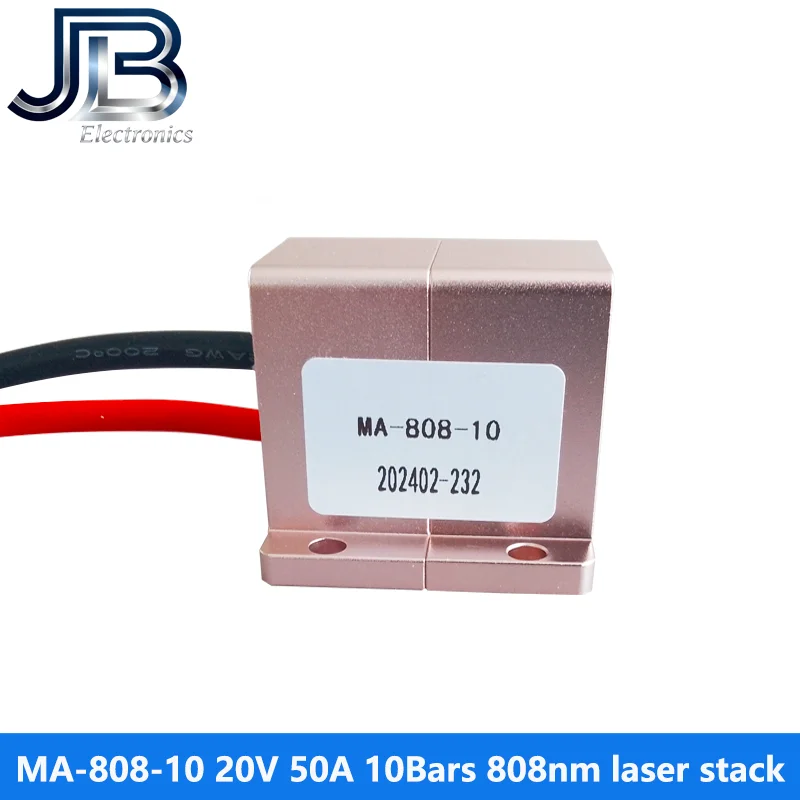 

MA-808-10 500W 10Bars 20V 50A 808nm Laser Stack For Hair Removal