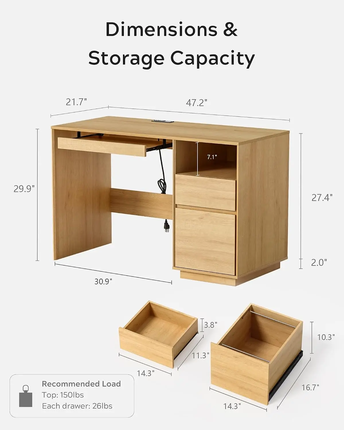 Farmhouse Executive Desk 47