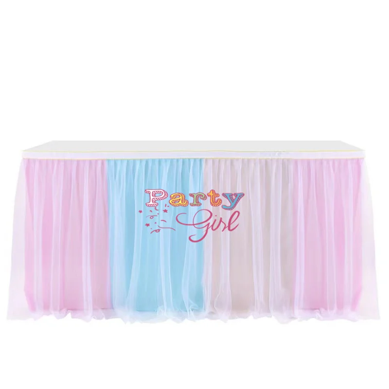 Nice Looking Tulle Table Skirt Tablecloth Skirting For Event Party Wedding Backdrop Hotel Christmas Decoration