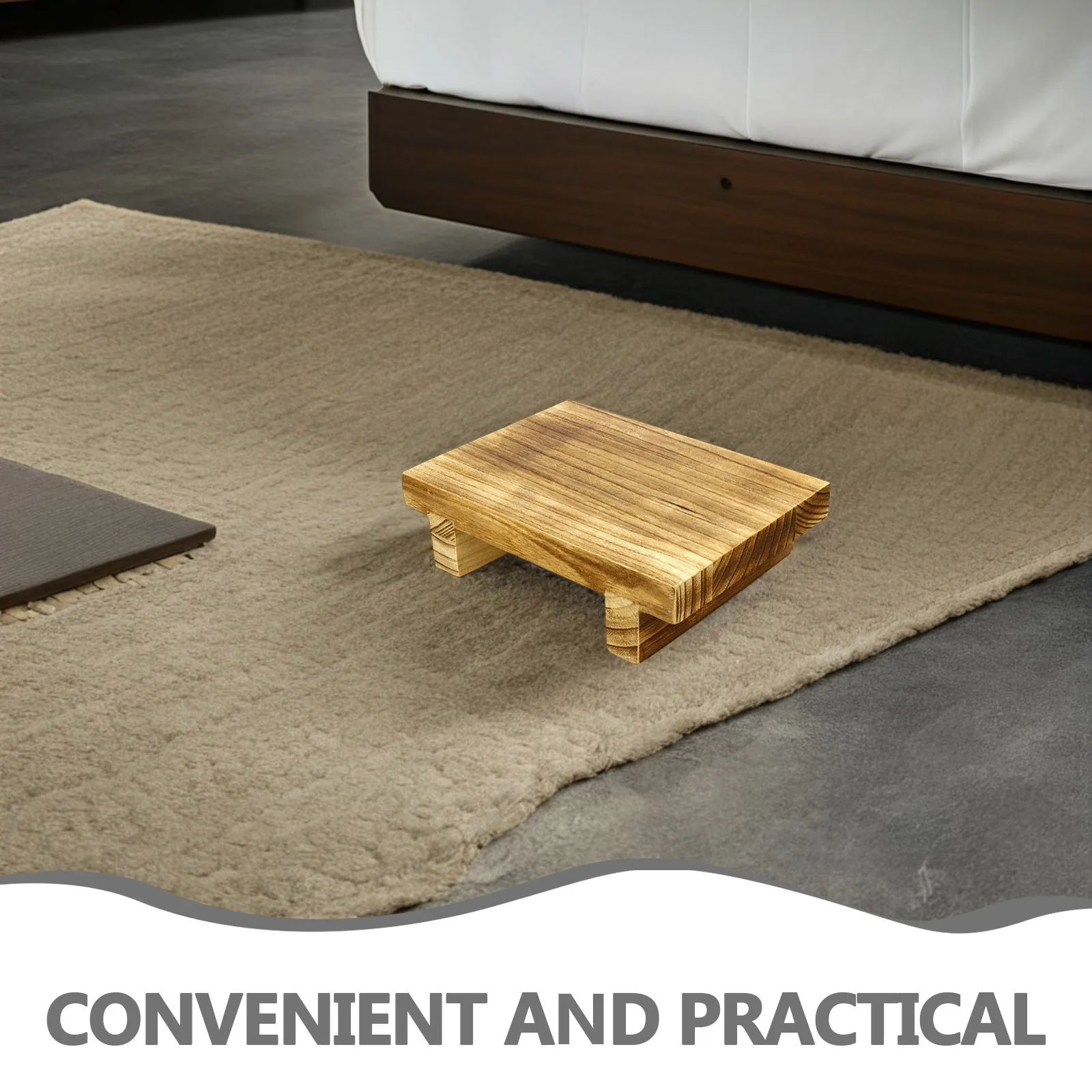 Reposapiés de madera, taburete para baño, dormitorio, oficina, reposapiés, luz estable, fácil de llevar, reposapiés de escritorio, muebles para el hogar