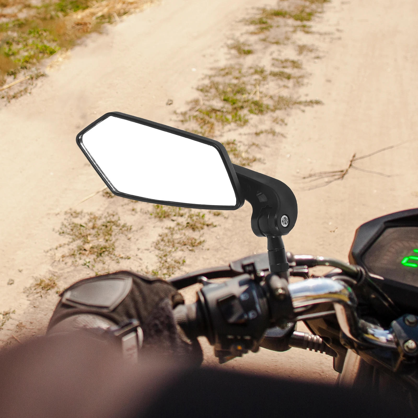 

2 pcs Bicycle Rear View Mirror Adjustable Handlebar Bike Mirrors for Ebike Electric Bike Side View Black Durable Shockproof Easy