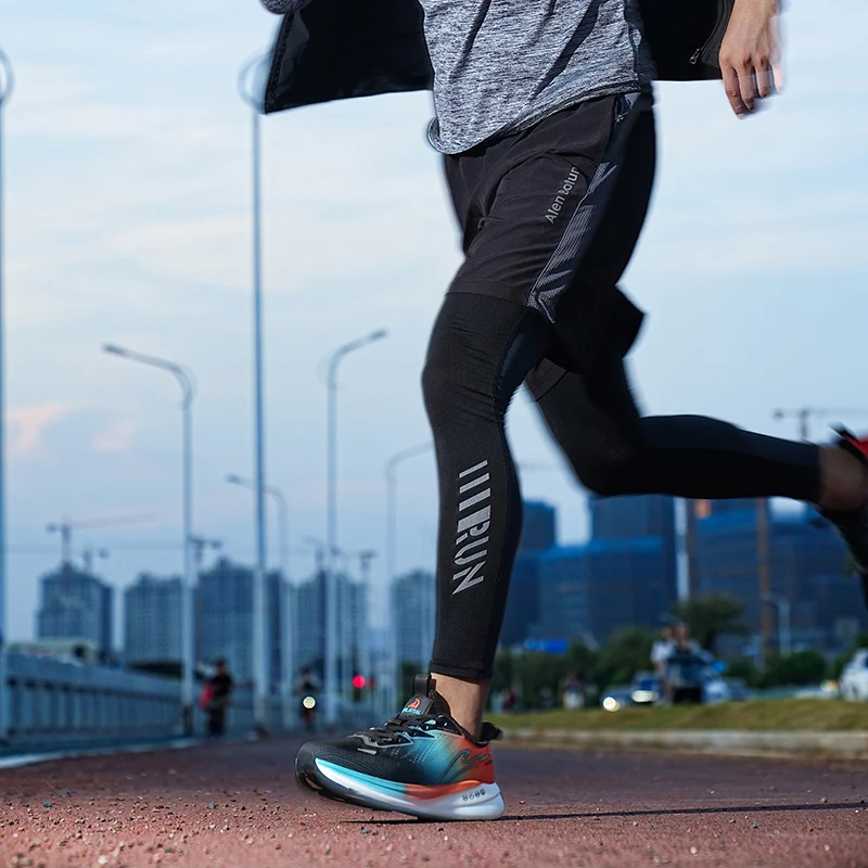 Green and Colorful Men's and Women's Marathon Running Shoes, Lightweight and Fashionable Outdoor Running Shoes for Teenagers