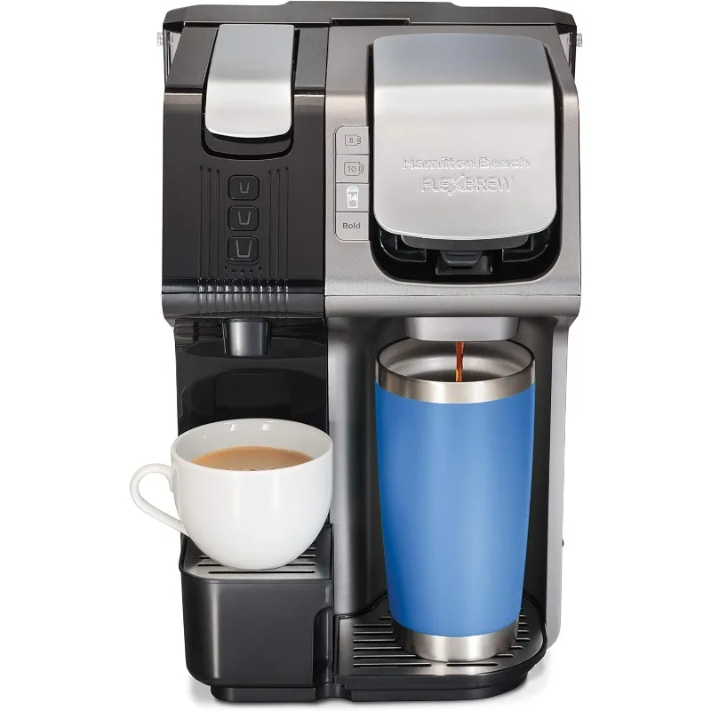 

Hamilton Beach FlexBrew Trio 2-Way Coffee Maker, Compatible with K-Cup Pods or Grounds, Combo, Single Serve