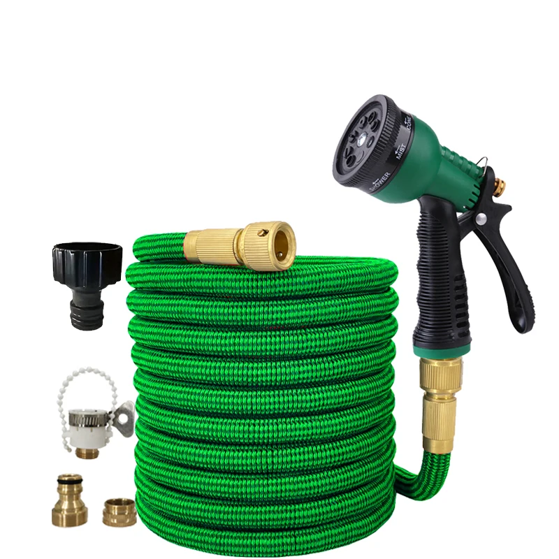 

25ft-125ft Garden Water Hose High Pressure Water Gun Magic Rubber Car Wash Water Pipe Garden Irrigation Supplies Not Twisted