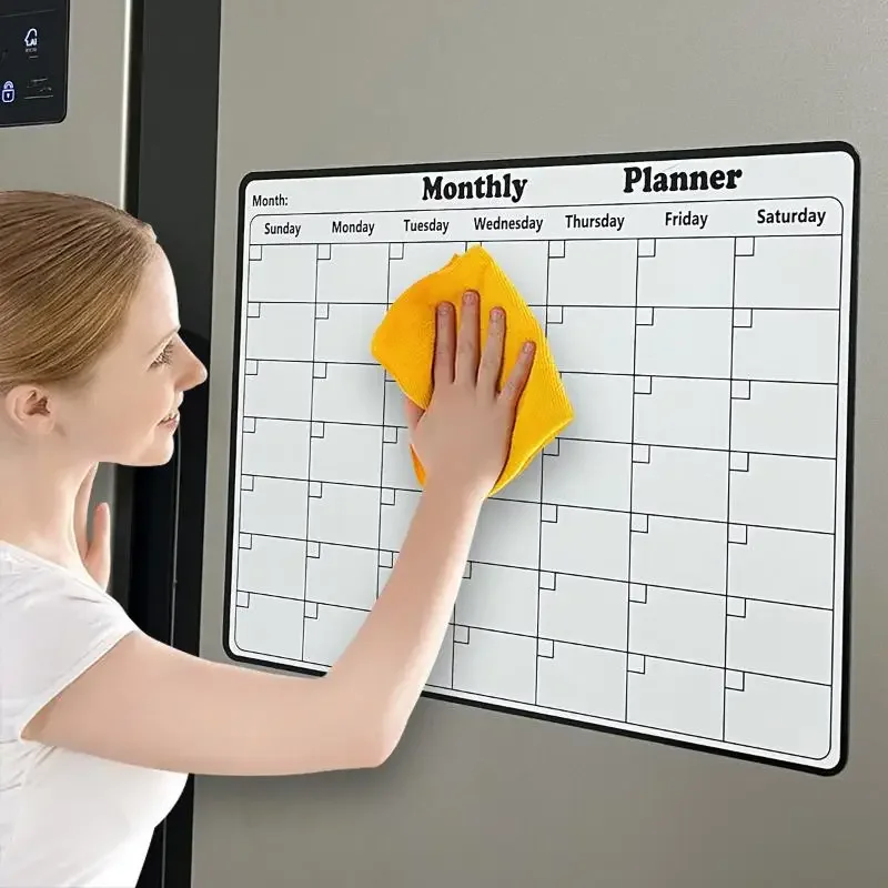 Stylish Magnetic Dry Erase Calendar Versatile Monthly Planner for Refrigerator Easy Kitchen Organization And Decor