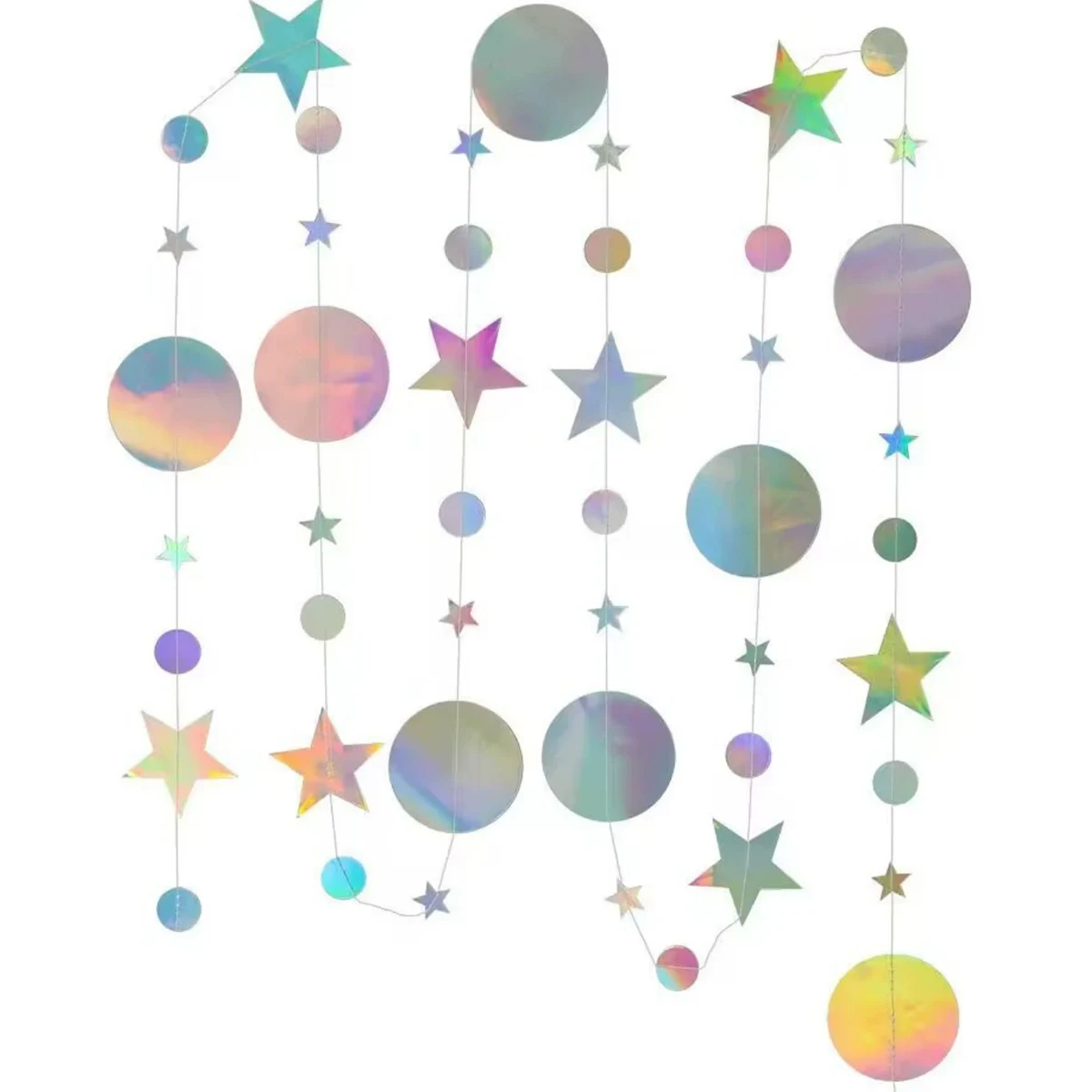 4M Hochzeitsdekoration Glitzer-Stern-Papiergirlande Wandbehang Banner Schnurkette Babyparty Geburtstag Jubiläum Partydekoration