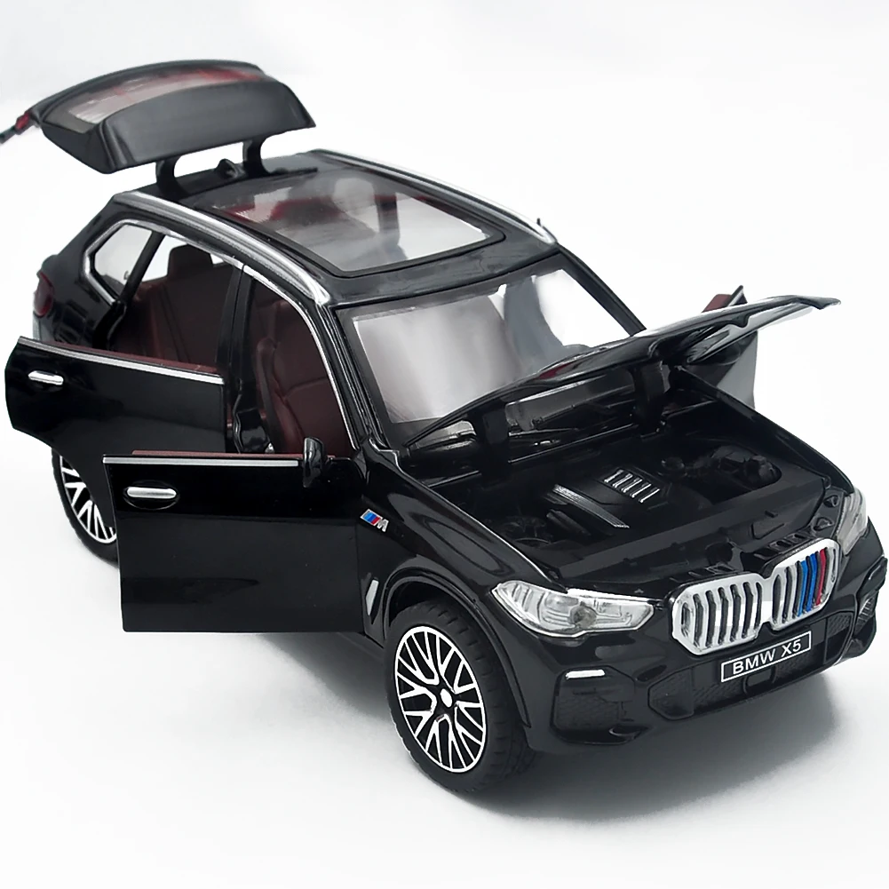 1:32 For BMW X5 SUV Alloy Car Model Diecast Metal Toy Vehicles Car Model Collection Sound Light High Simulation Children\'s