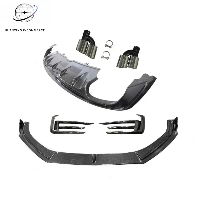 For 17-21 New  A5 Carbon Fiber Body Kit Automotive Specific Carbon Fiber Front and Rear Lips Tail Throat customized
