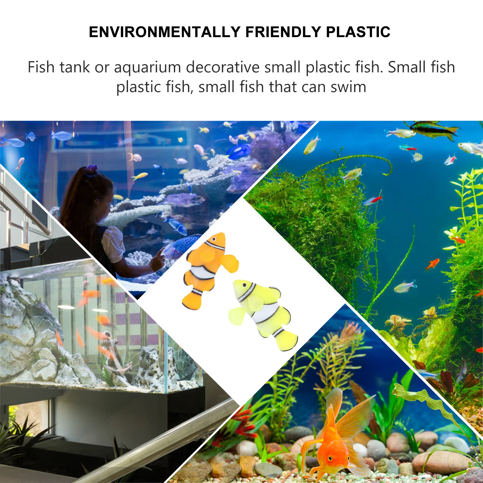 

Fish Decor Fake Decoration Ornament Tank Decorations Plastic Goldfish Fishtank Small Artificial Ornaments