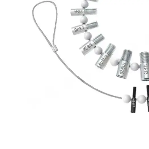 26 Piece Silver Black Thread Gauge Set Metric For Imperial Nut Bolt Size Identifier For Fastener Inspection And Repair Tool