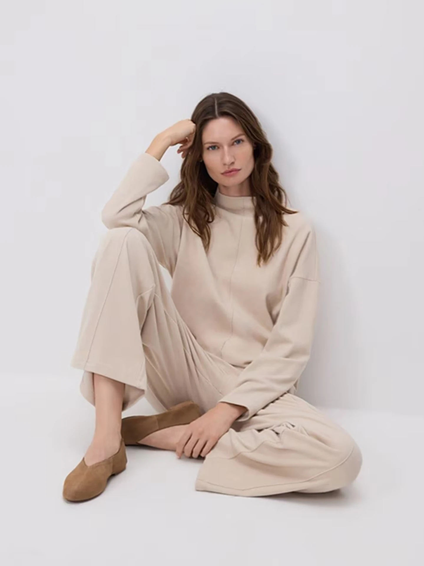 ensemble-de-vetements-d'interieur-pour-femmes-comprenant-un-haut-ample-a-col-montant-et-un-pantalon-a-jambes-larges-tissu-rafraichissant-et-respirant-peut-etre-porte-a-l'exterieur-manches-longues-fibre-de-polyester