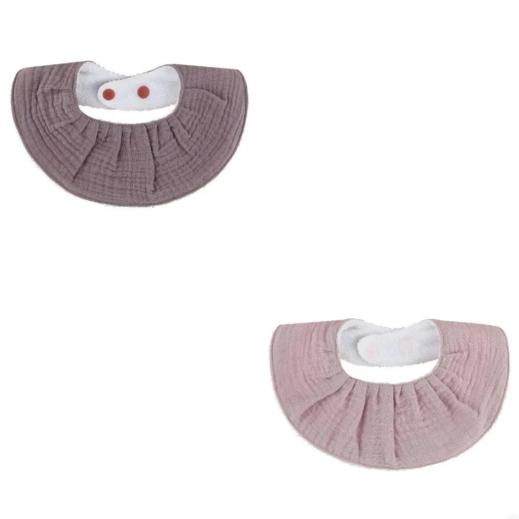 

Adjustable Button Bandana Scarf Bibs for Newborn Infants Boys Girls Gift Baby Muslin Cotton Bibs Feeding Burp Cloth 425F