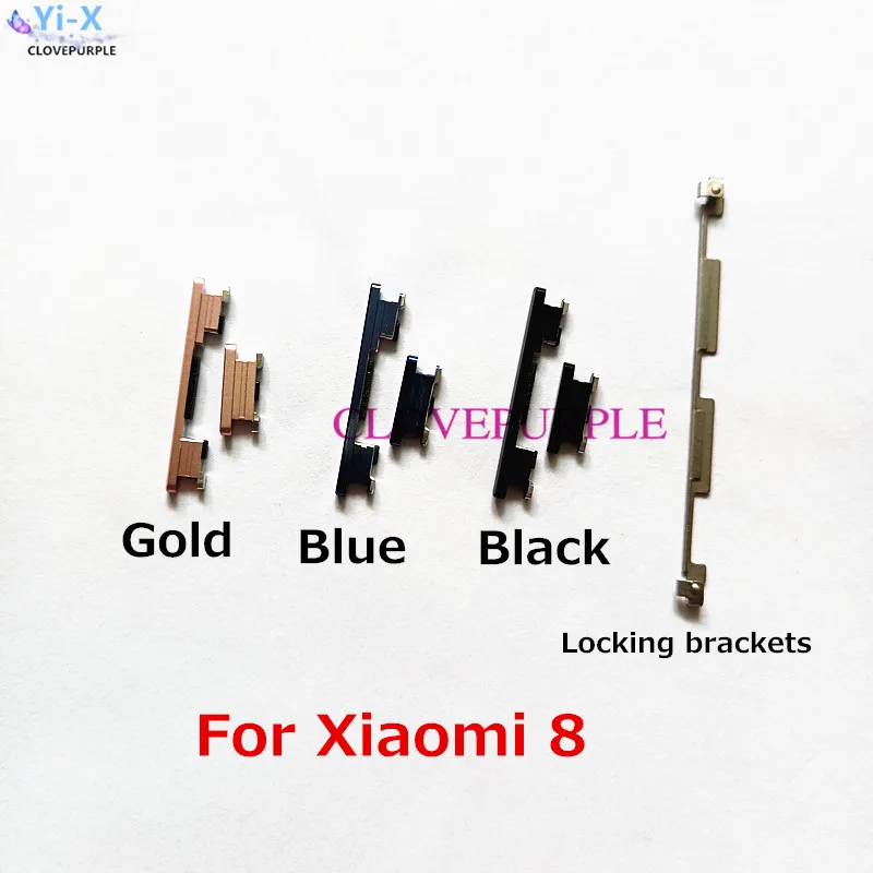 

Power Volume Side Button Keys + Lock Locking Braces Brackets For Xiaomi 8 Mi8 Mi 8