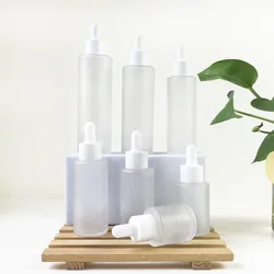 Dropper Bottle 20ml-100ml Tubes Frosted Glass Aromatherapy Liquid for Essential Massage Oil Pipette Refillable Bottles Container
