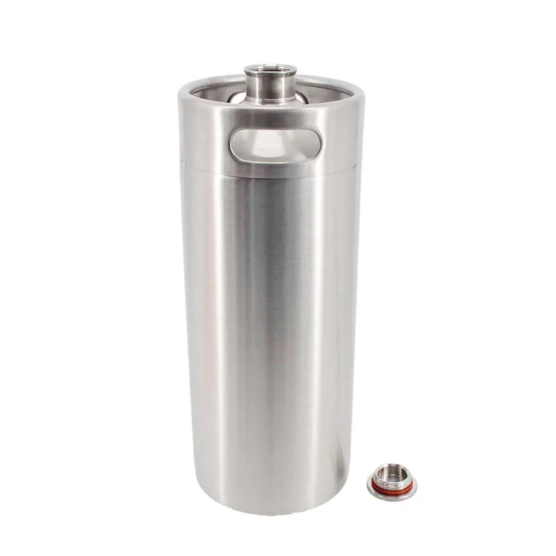 Brand New 2/3.6/4/5L Mini Keg Stainless Screw Cap Single Wall Refillable Portable Craft Beverage Kombucha Nitro Coffee Seltzer