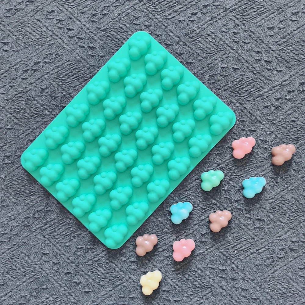 1pc 36 cavity cloud shaped chocolate cookie baking silicone mold, suitable for DIY chocolate, candy, pudding, cookies