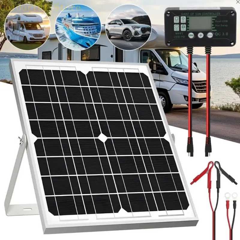 X7XD 40W مجموعات الألواح الشمسية المحمولة في حالات الطوارئ لوحة شحن الطاقة الشمسية #1