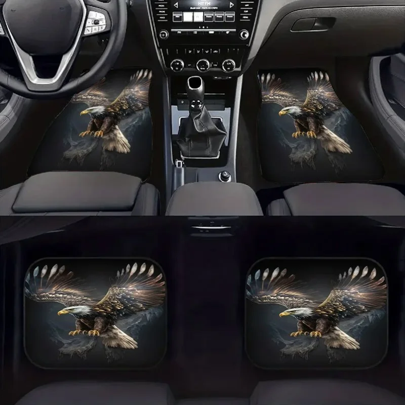 4pcs Car Floor Mats, Fashion Style, Ideal For Christmas, Valentine's Day, Thanksgiving, And Car Enthusiasts, Perfect Gift For F