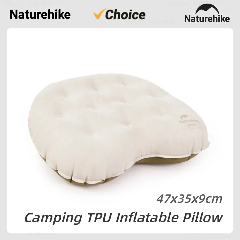 Naturehike-almohada inflable de TPU para viaje, equipo de Camping portátil, ultraligero, suave y cómodo