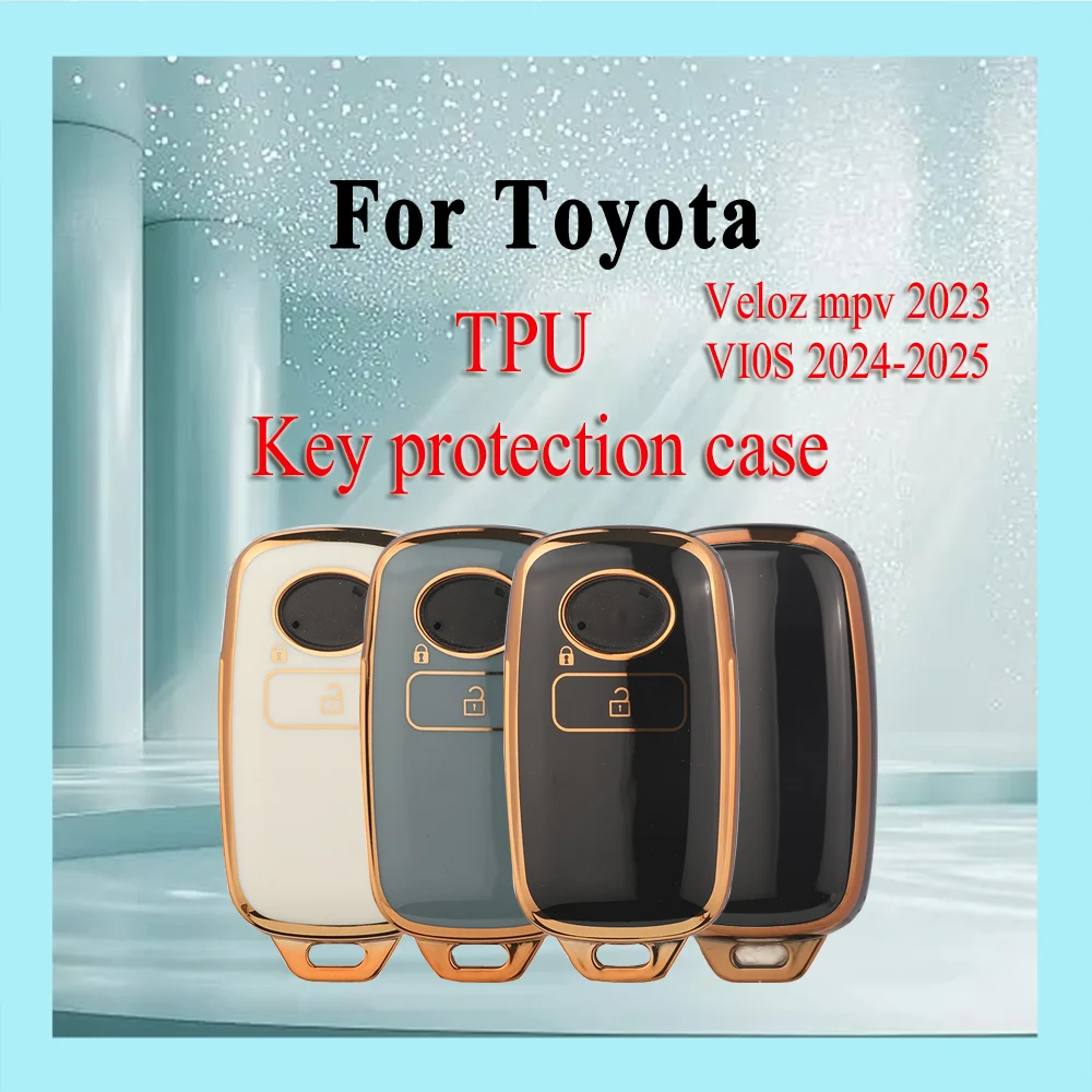 

Jingyuqin Мягкий чехол из ТПУ с автоматическим ключом для Toyota Veloz mpv 2023 VI0S 2024-2025, защитный чехол для ключа с дистанционным управлением
