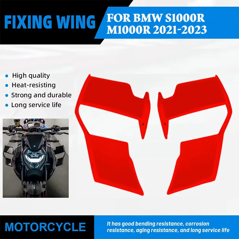 

For BMW S1000R M1000R S 1000R M1000 R 2021-2023 ABS Plastic Motorcycle Fixed Wing Spoiler Front Aerodynamic Side Wing Fairing