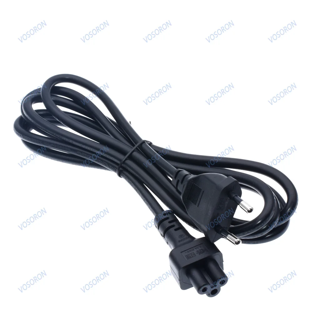 European Power Adapter Cord Cable 2m EU Plug 2 Pin Male To IEC 320 C5 For Notebook Power Supply