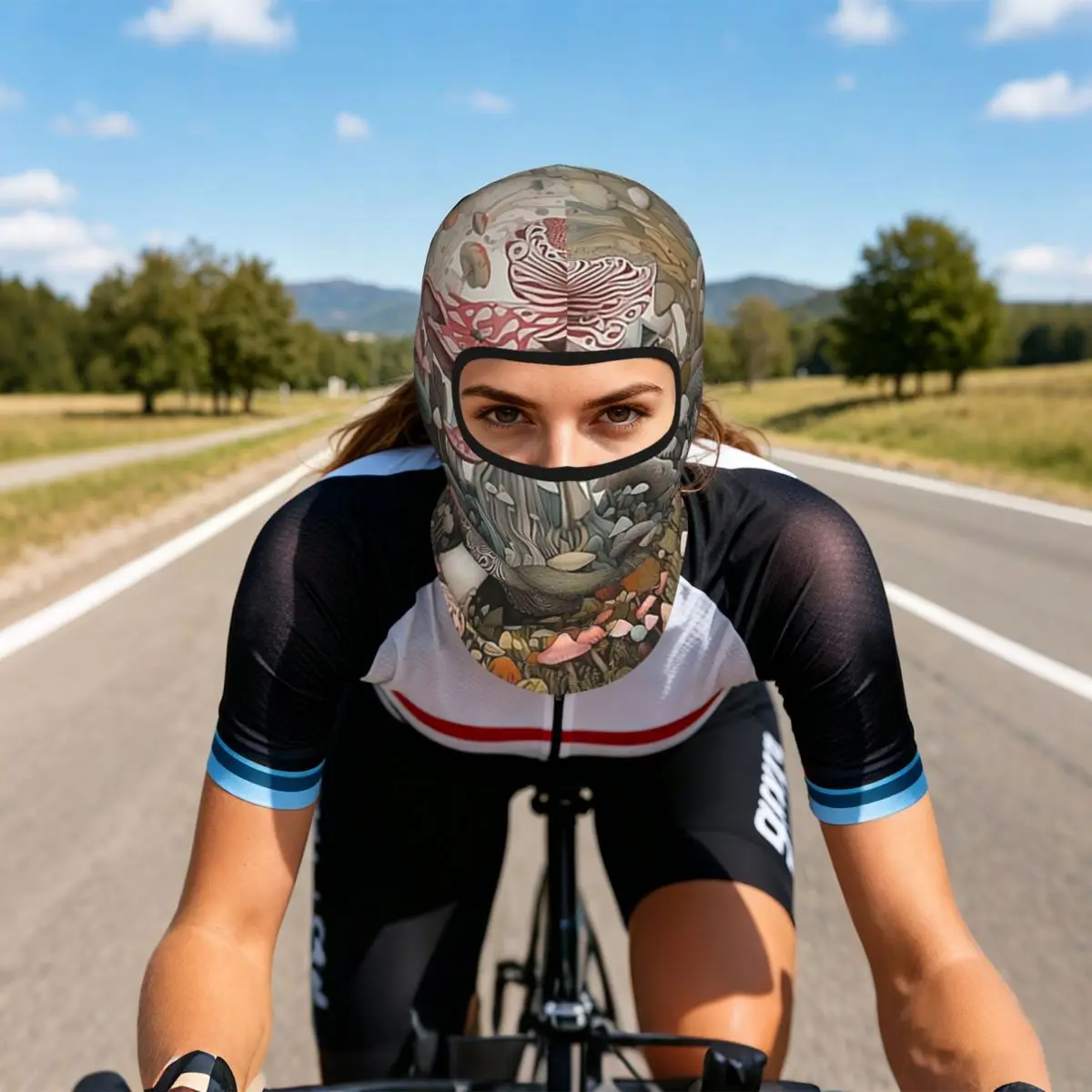 Magical Mushroom Field Breathable Balaclava Full Face Mask Sun Protection Neck Gaiter For Motorcycle Cycling Fishing Outdoor