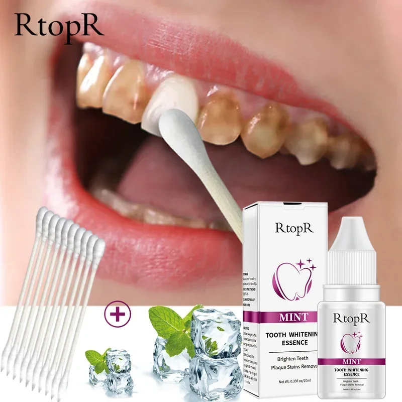 

RtopR Teeth Whitening Essence Remove Plaque Stains Oral Hygiene Bleaching Products Cleansing Fresh Breath Dentistry Care Tools