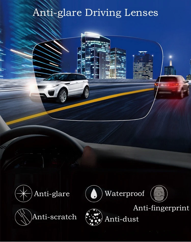 YIMARUILI 1,56 1,61 1,67 1,74 HD CR39 Antireflexion Anti-Kratzer Asphärische Linse Anti-Blaulicht Anti-Glare-Fahrlinse UV400 – Detail 3