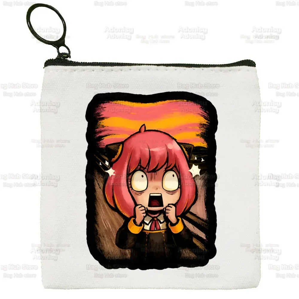 Anya Smug Coin Purse Mini Wallet Change Anime Anya Forger Pouch Keys Card Storage Spy x Family Card Bag Zipper